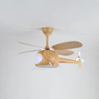 Ceiling Fan With Light | Integrated LED & Remote | Walnut Finish