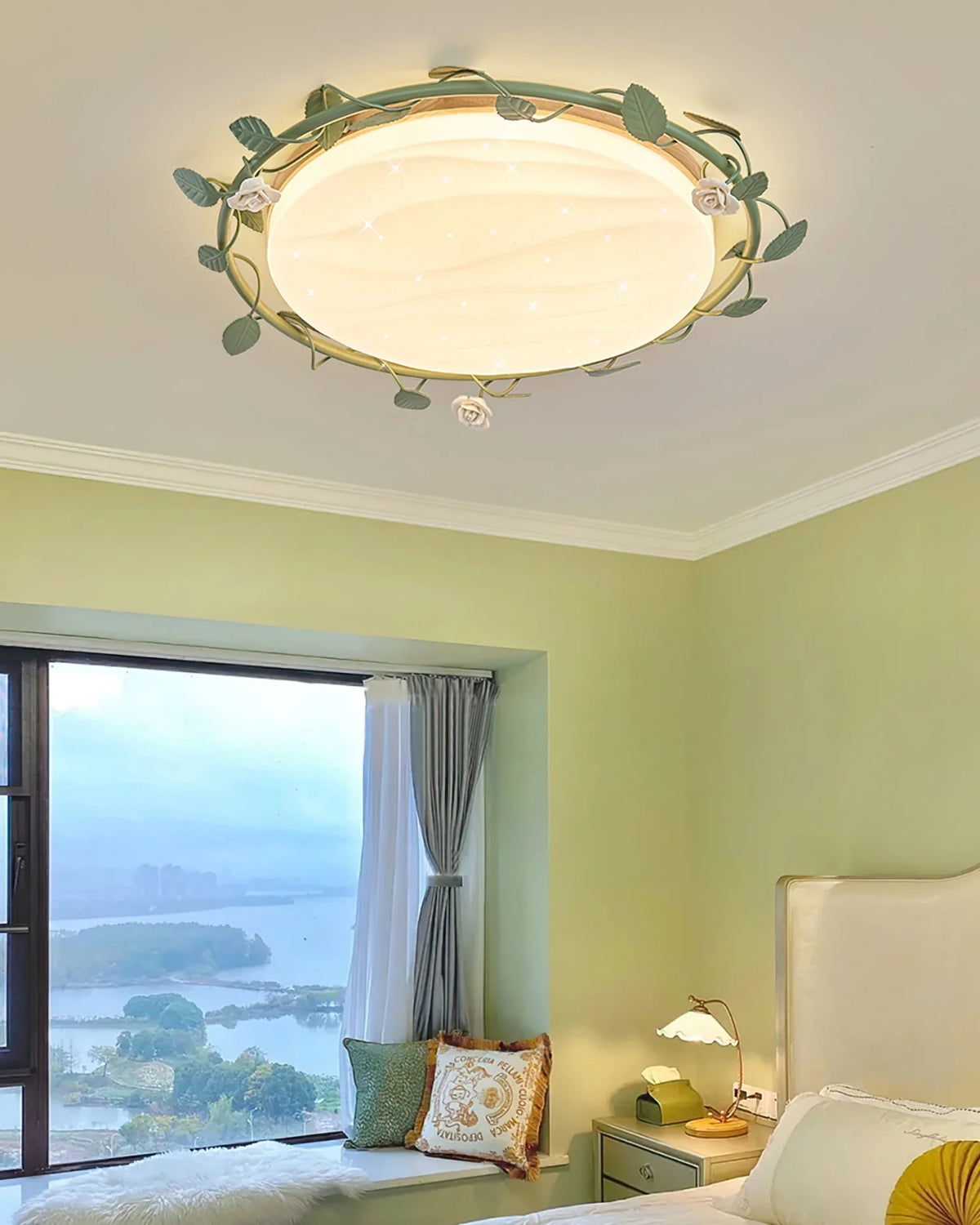 Ceiling Lamp | Rose Wreath Design & Energy-Efficient LED