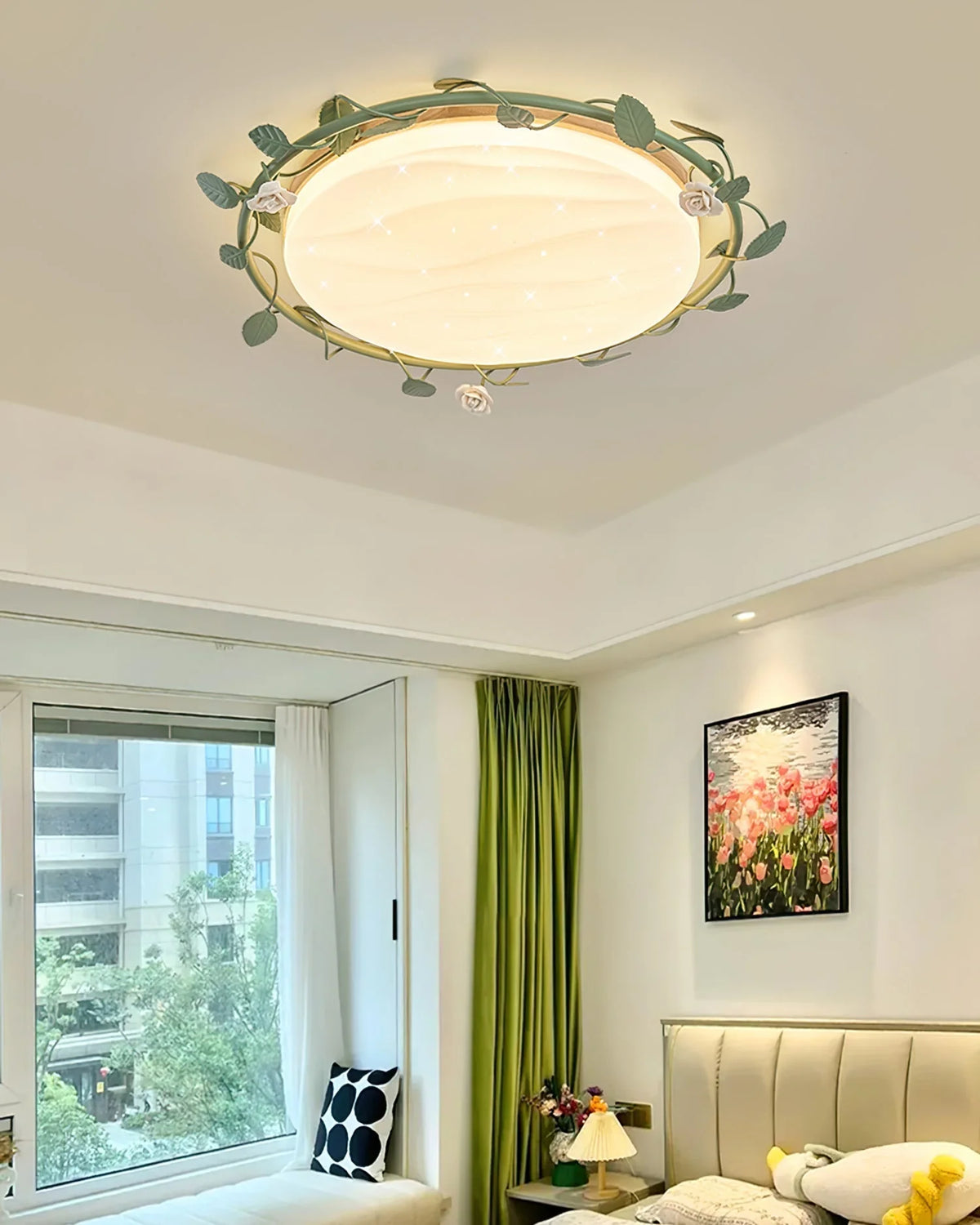 Ceiling Lamp | Rose Wreath Design & Energy-Efficient LED