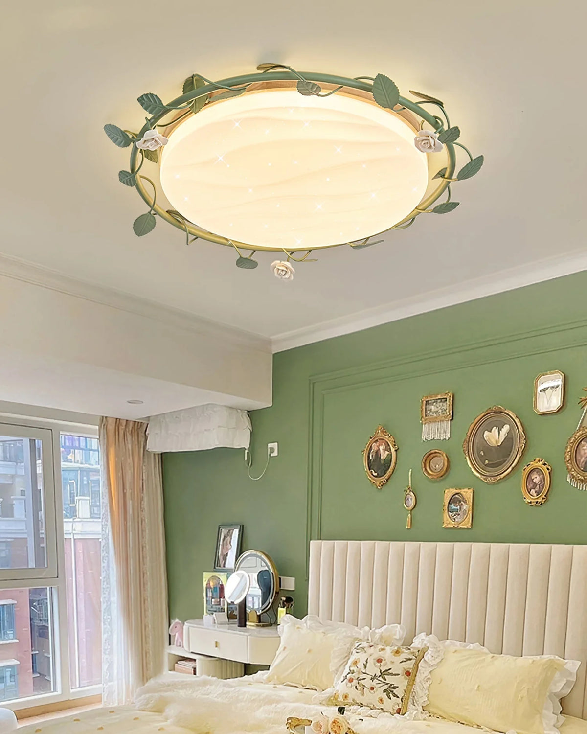 Ceiling Lamp | Rose Wreath Design & Energy-Efficient LED