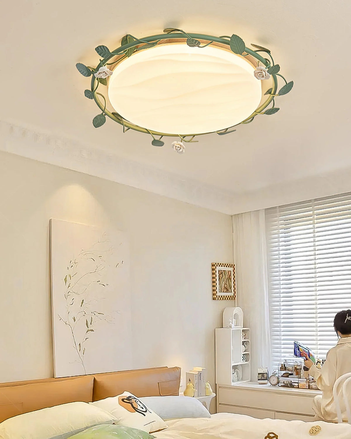 Ceiling Lamp | Rose Wreath Design & Energy-Efficient LED