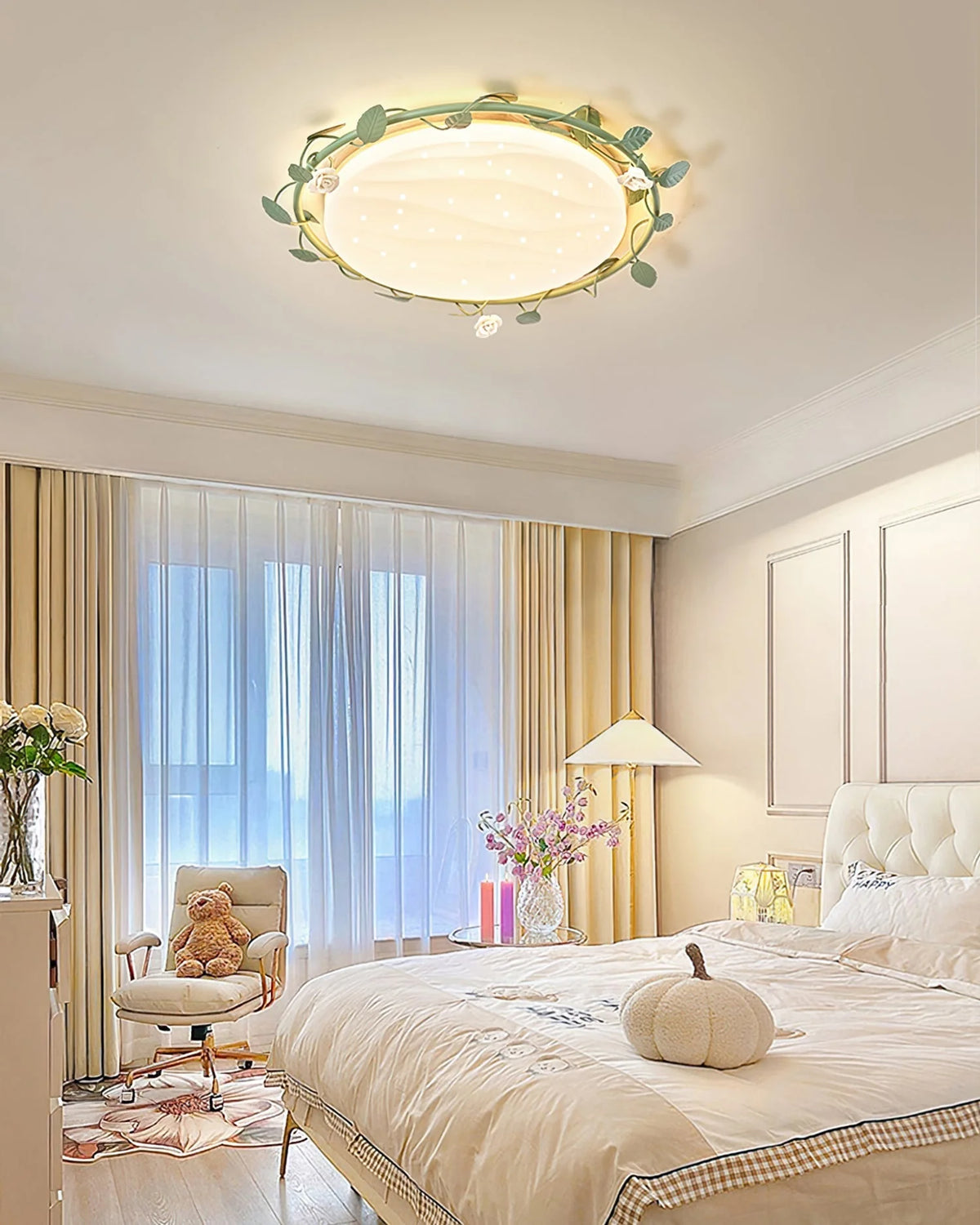 Ceiling Lamp | Rose Wreath Design & Energy-Efficient LED