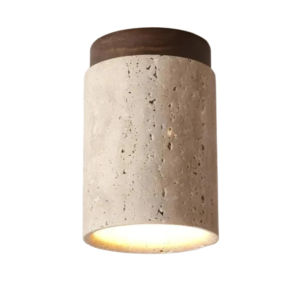 Ceiling Lamp | Travertine Wabi-Sabi Design | LED Lighting