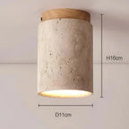 Ceiling Lamp | Travertine Wabi-Sabi Design | LED Lighting