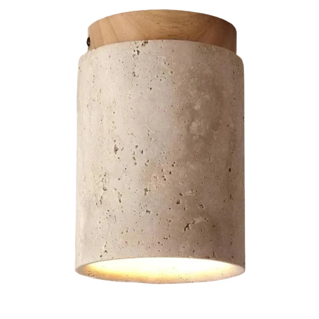 Ceiling Lamp | Travertine Wabi-Sabi Design | LED Lighting