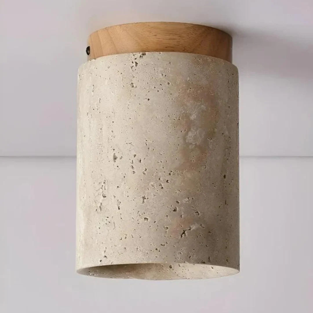 Ceiling Lamp | Travertine Wabi-Sabi Design | LED Lighting