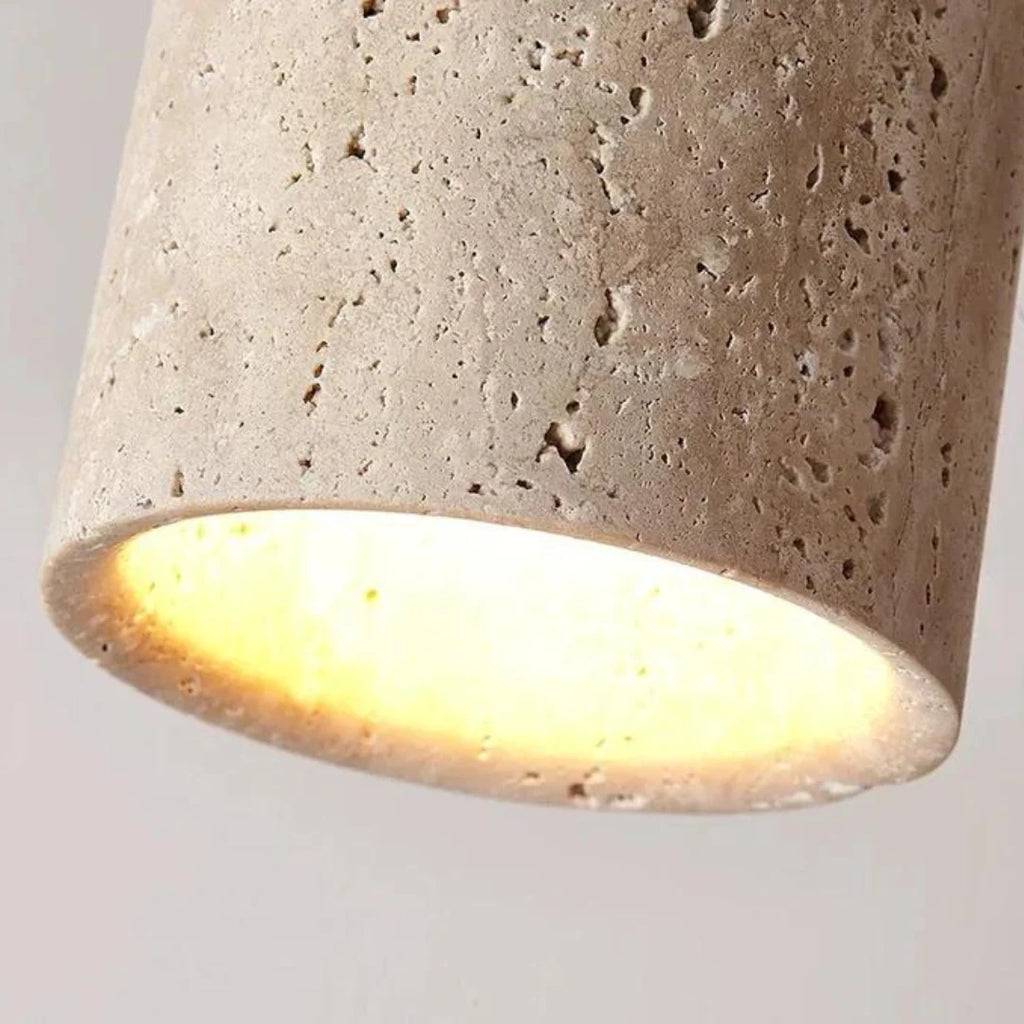 Ceiling Lamp | Travertine Wabi-Sabi Design | LED Lighting