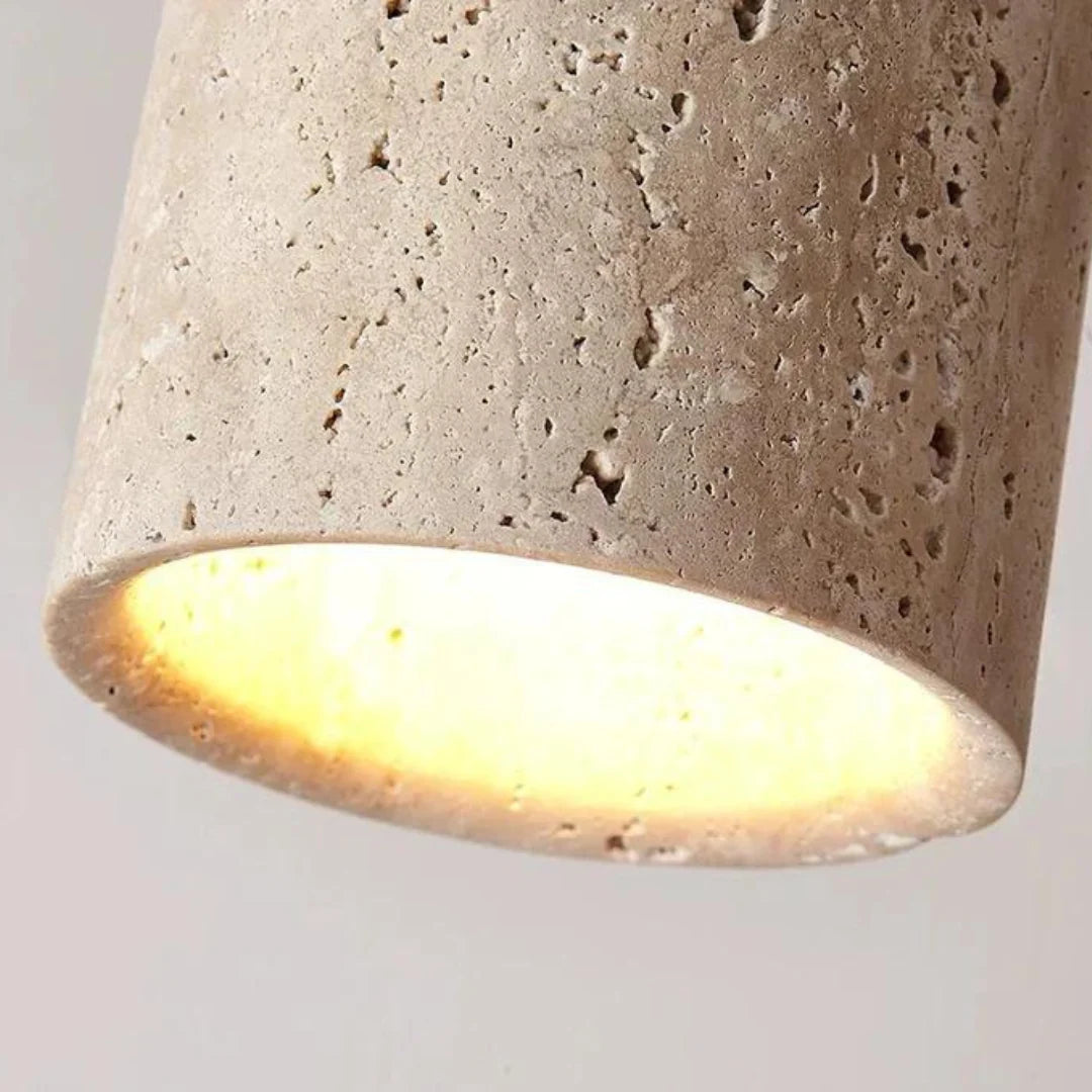Ceiling Lamp | Travertine Wabi-Sabi Design | LED Lighting