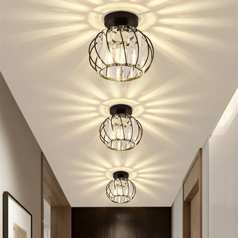 Ceiling Light | Crystal & Metal | E27 Base