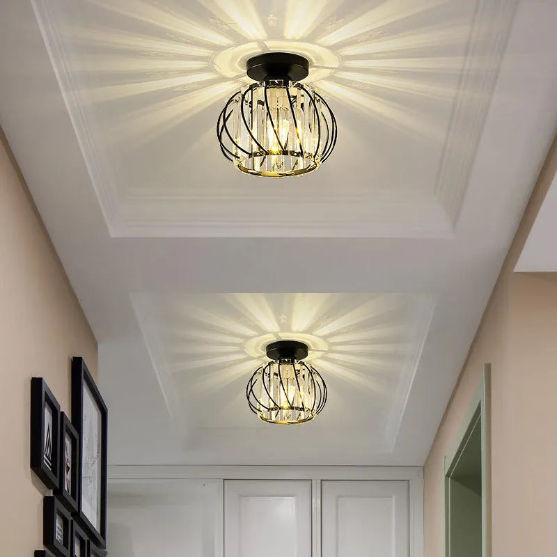 Ceiling Light | Crystal & Metal | E27 Base