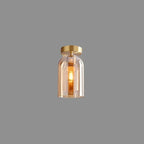 Ceiling Light | Glass Shade & Copper Fixture | Includes 3-Color LED Bulb