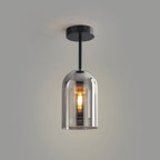 Ceiling Light | Glass Shade & Copper Fixture | Includes 3-Color LED Bulb