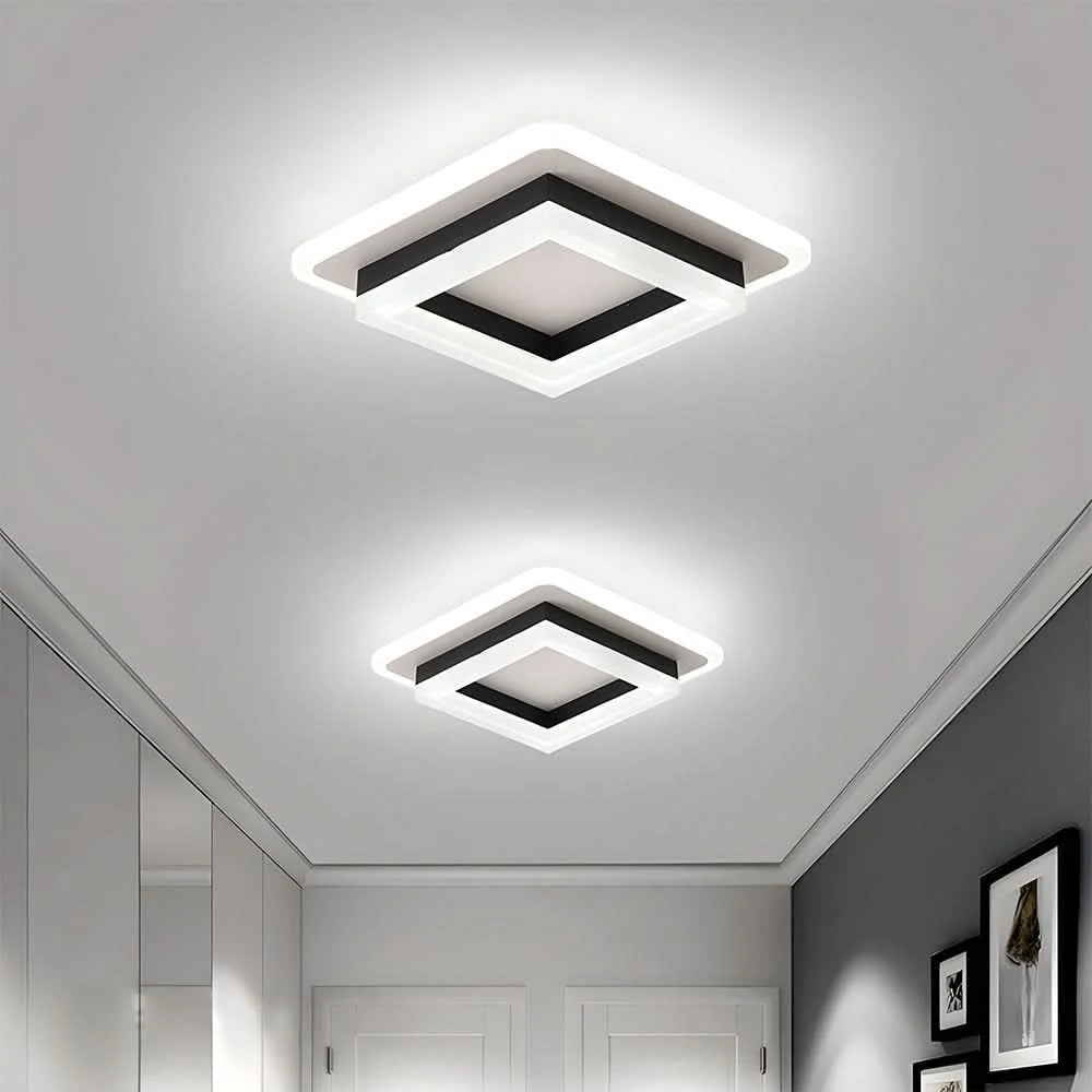 Ceiling Light | Square 24W Integrated LED Iron & Acrylic