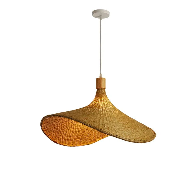 Ceiling Pendant Lamp | Handwoven Bamboo Basket Shade | Multiple Sizes