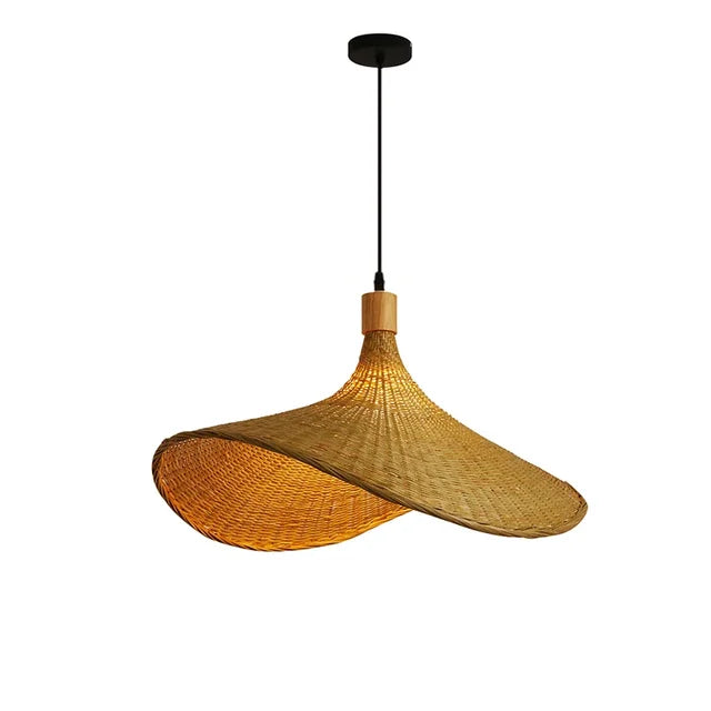 Ceiling Pendant Lamp | Handwoven Bamboo Basket Shade | Multiple Sizes