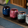 Ceramic Mug Set | Kiln-Fired Glaze & Gold Trim | Set of 4