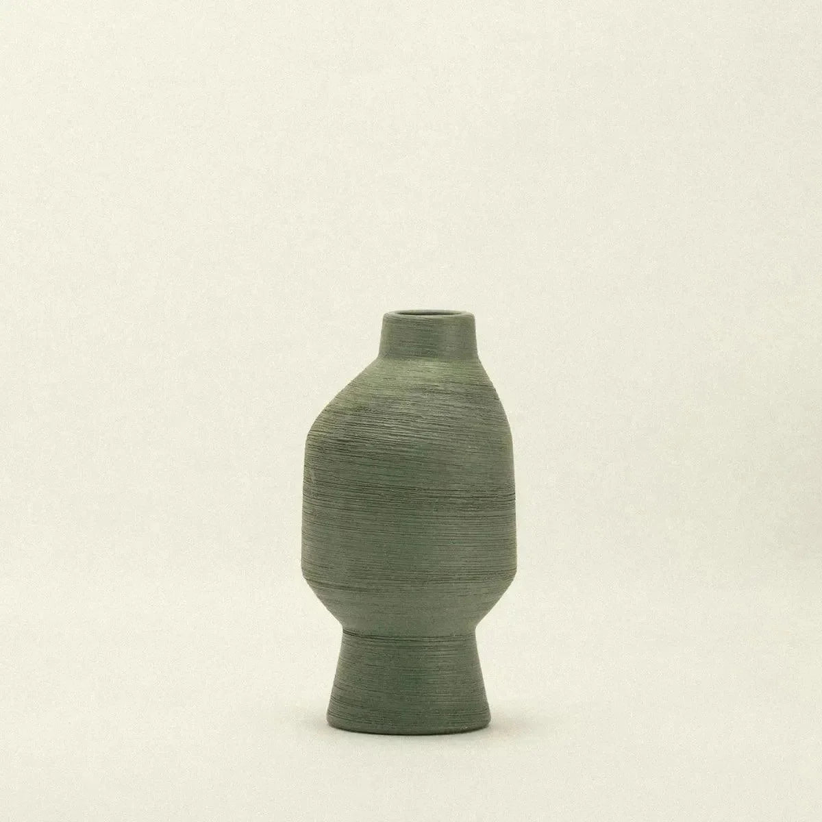Ceramic Vase | Organic Sculptural Shape & Four Green Shades | Multiple Sizes