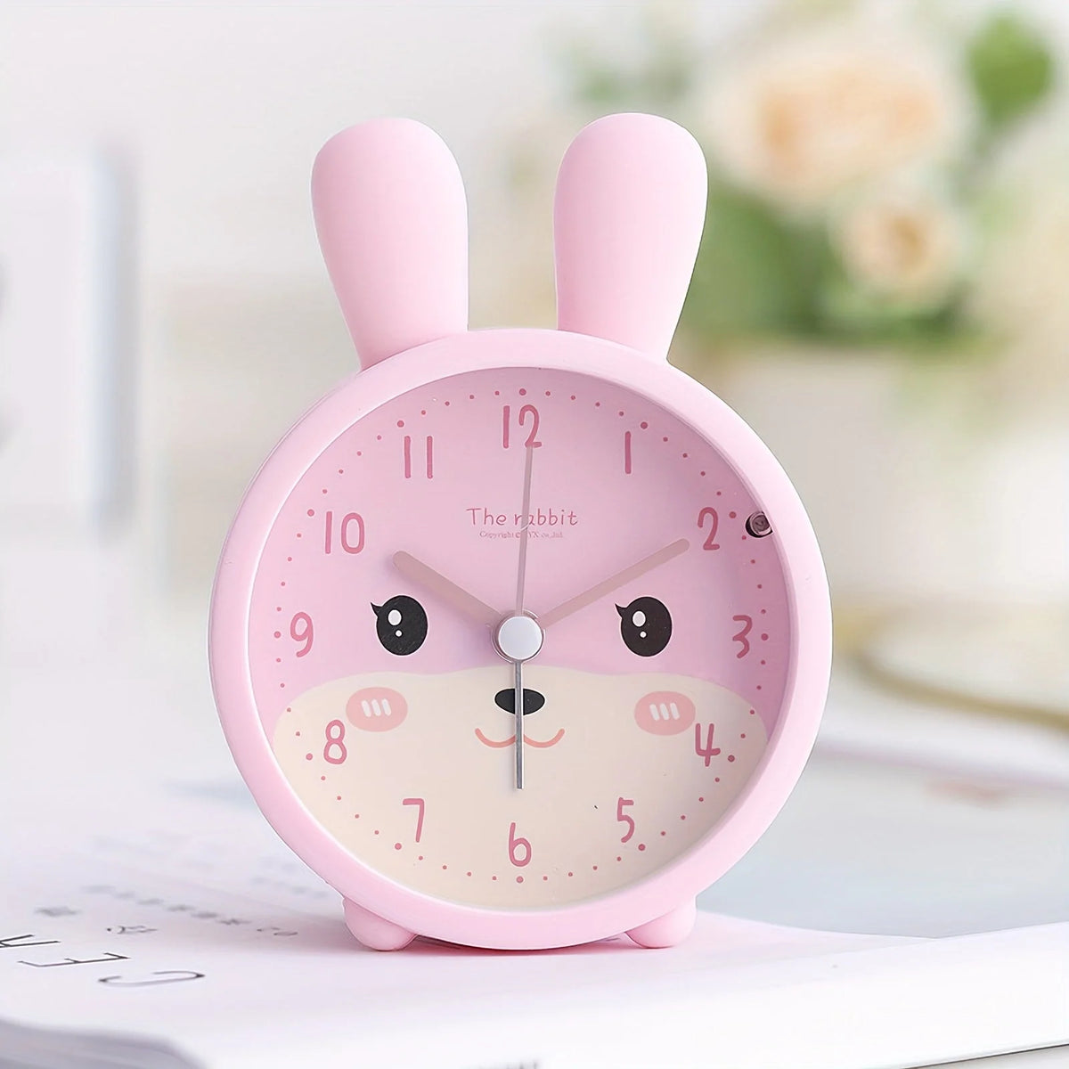 Children’s Alarm Clock | Silent & Night Light | Rabbit Design