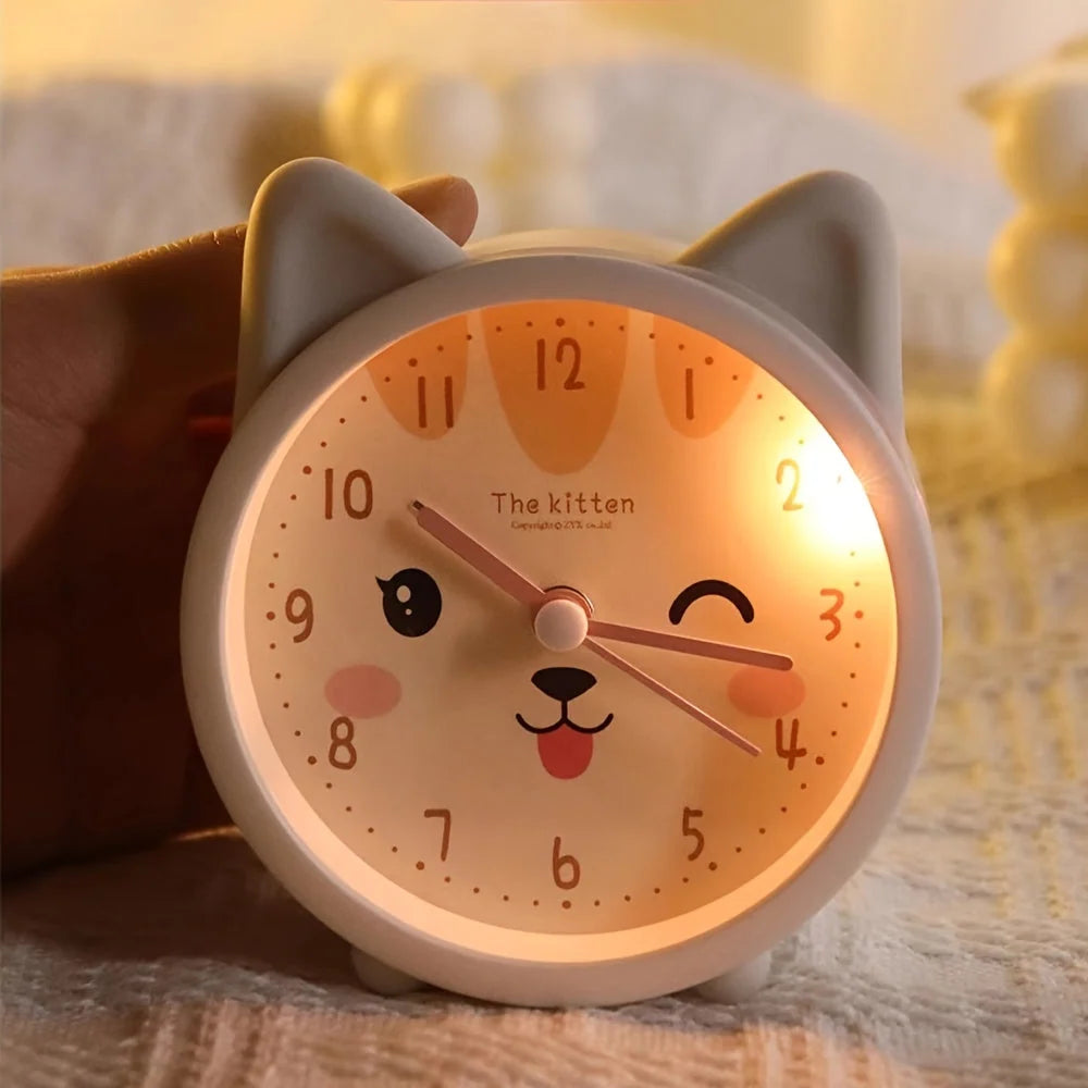 Children’s Alarm Clock | Silent & Night Light | Rabbit Design