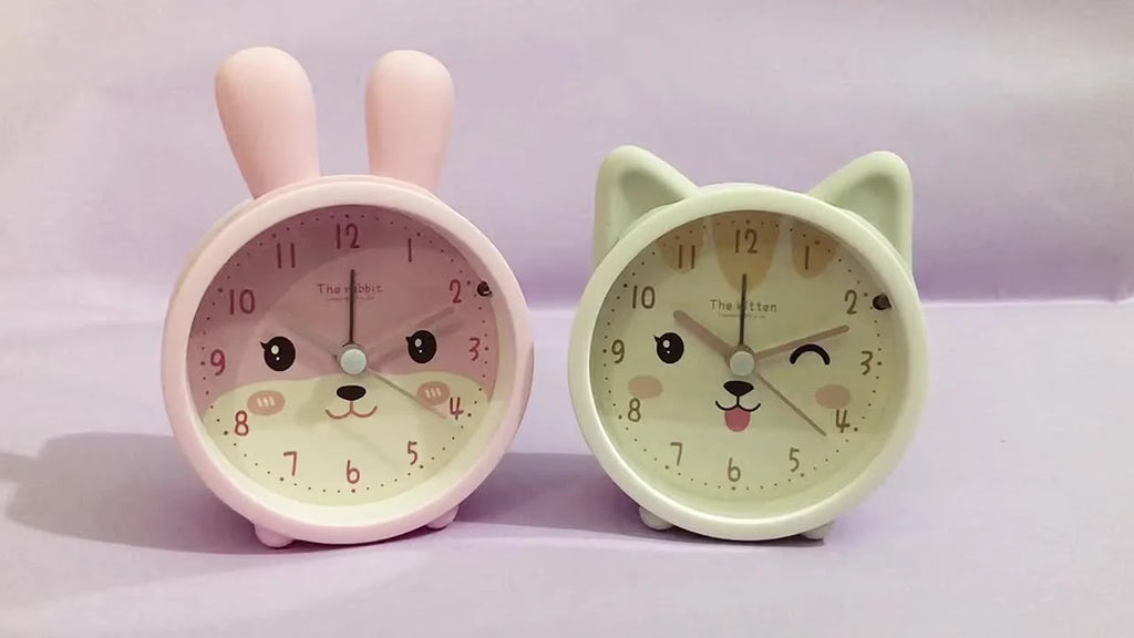 Children’s Alarm Clock | Silent & Night Light | Rabbit Design