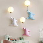 Children's Wall Lamp | Bear Balloon Design & Warm LED Included