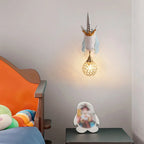 Children's Wall Lamp | Natural Resin Unicorn & Crystal Shade