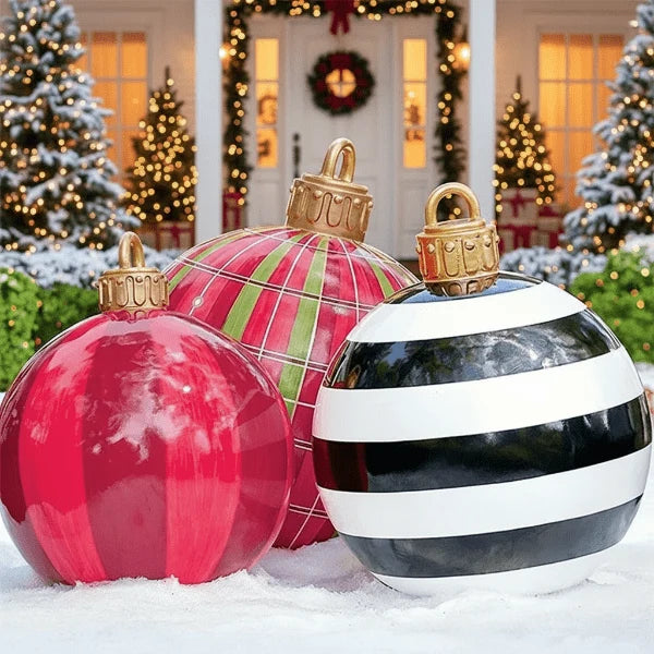 Christmas Ornament Set | Inflatable & Weather-Resistant | Set of 2, 60 cm