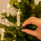 Christmas Tree Lights | LED Candle-Style Warm White & Clip-On | 14.7 m Length