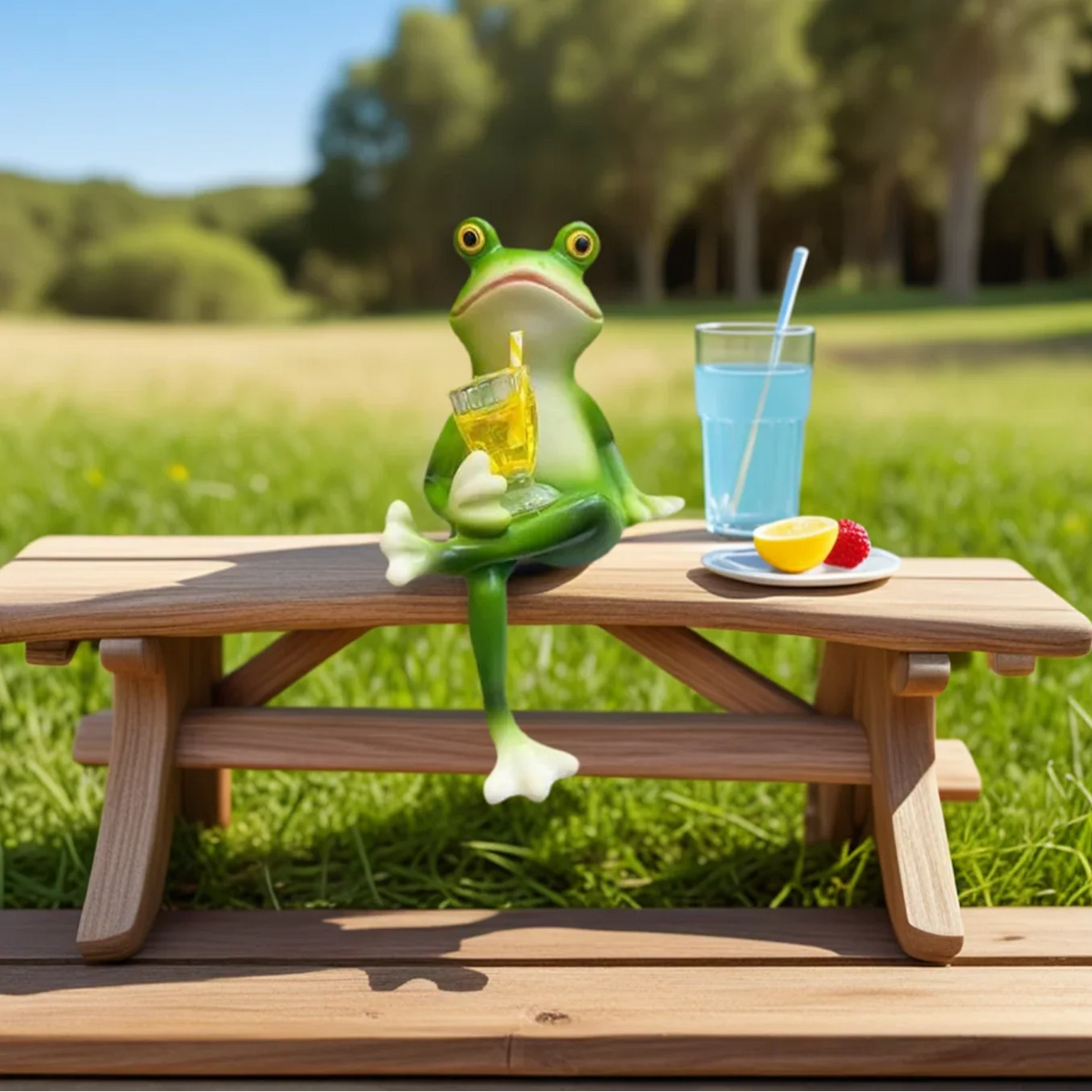 Climbing Frog Figurine | Hand-Painted & Weather-Resistant Resin