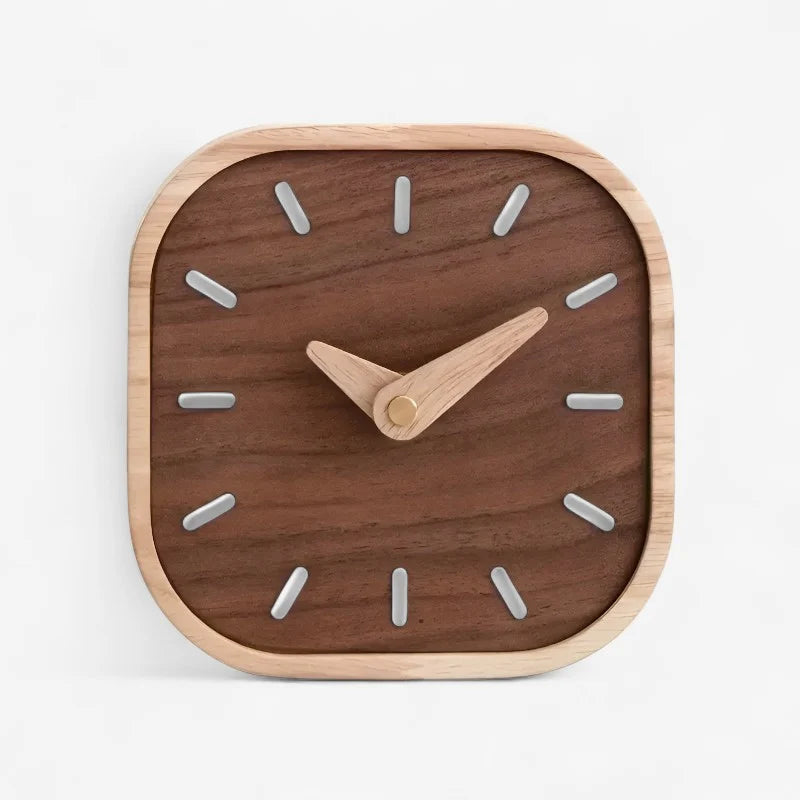 Clock | Silent Movement & Square Wood Frame
