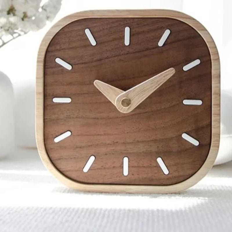 Clock | Silent Movement & Square Wood Frame
