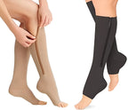 Compression Socks | Zippered Graduated 20-30 mmHg & Open Toe