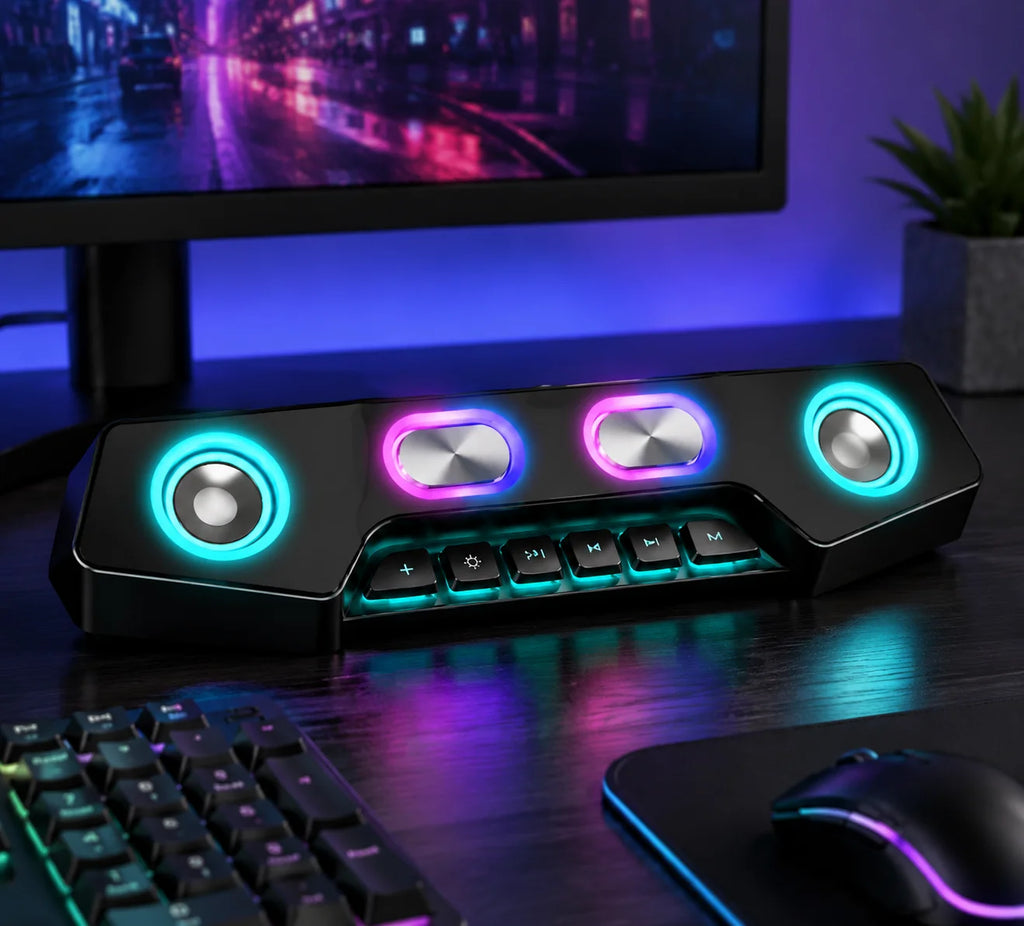 Computer Speakers | Dual Drivers, Bluetooth 5.1 & RGB Lighting
