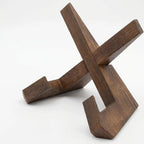 Cookbook Stand | Crossed Pivoting Arms & Folds Flat | Deep Brown Finish