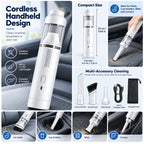 Cordless Car Vacuum | Ultra-Light Handheld & Tight-Space Nozzles