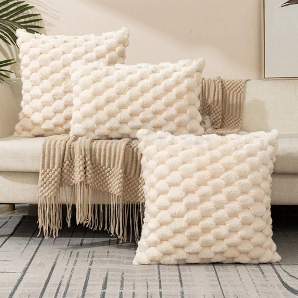 Cushion Cover | 3D Marshmallow Plush & Machine-Washable