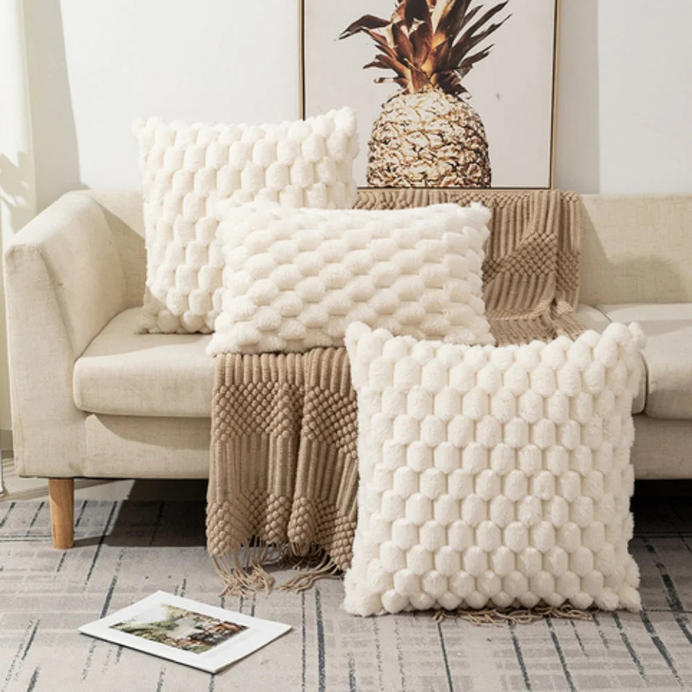 Cushion Cover | 3D Marshmallow Plush & Machine-Washable