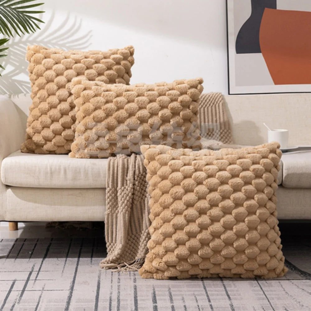 Cushion Cover | 3D Marshmallow Plush & Machine-Washable
