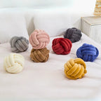 Decorative Pillow | Scandinavian Knot Plush Velvet & Cotton Fill | 28 cm