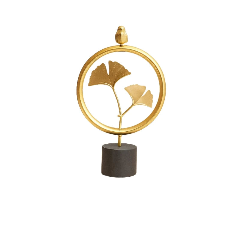 Decorative Sculpture | Leaf-Inspired Ribbed Design | Freestanding