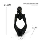 Decorative Sculpture | Resin Water-Transfer & Abstract Thinker | Table Decoration