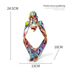 Decorative Sculpture | Resin Water-Transfer & Abstract Thinker | Table Decoration