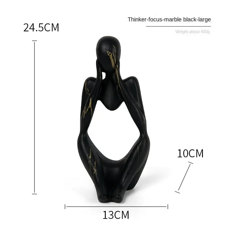 Decorative Sculpture | Resin Water-Transfer Print | Tabletop Decor