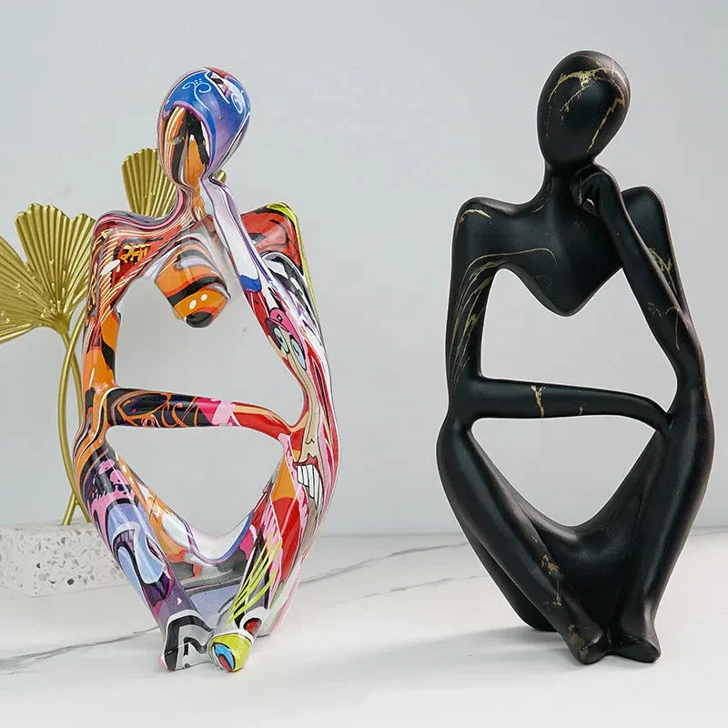 Decorative Sculpture | Resin Water-Transfer Print | Tabletop Decor