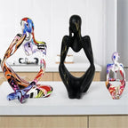 Decorative Sculpture | Resin Water-Transfer Print | Tabletop Decor