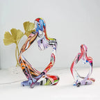 Decorative Sculpture | Resin Water-Transfer Print | Tabletop Decor