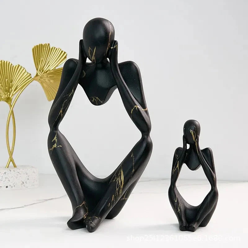 Decorative Sculpture | Resin Water-Transfer Print | Tabletop Decor