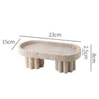 Decorative Stand | Faux Travertine & Hand-Polished