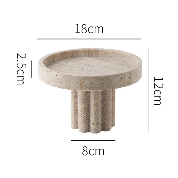 Decorative Stand | Faux Travertine & Hand-Polished