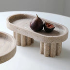 Decorative Stand | Faux Travertine & Hand-Polished